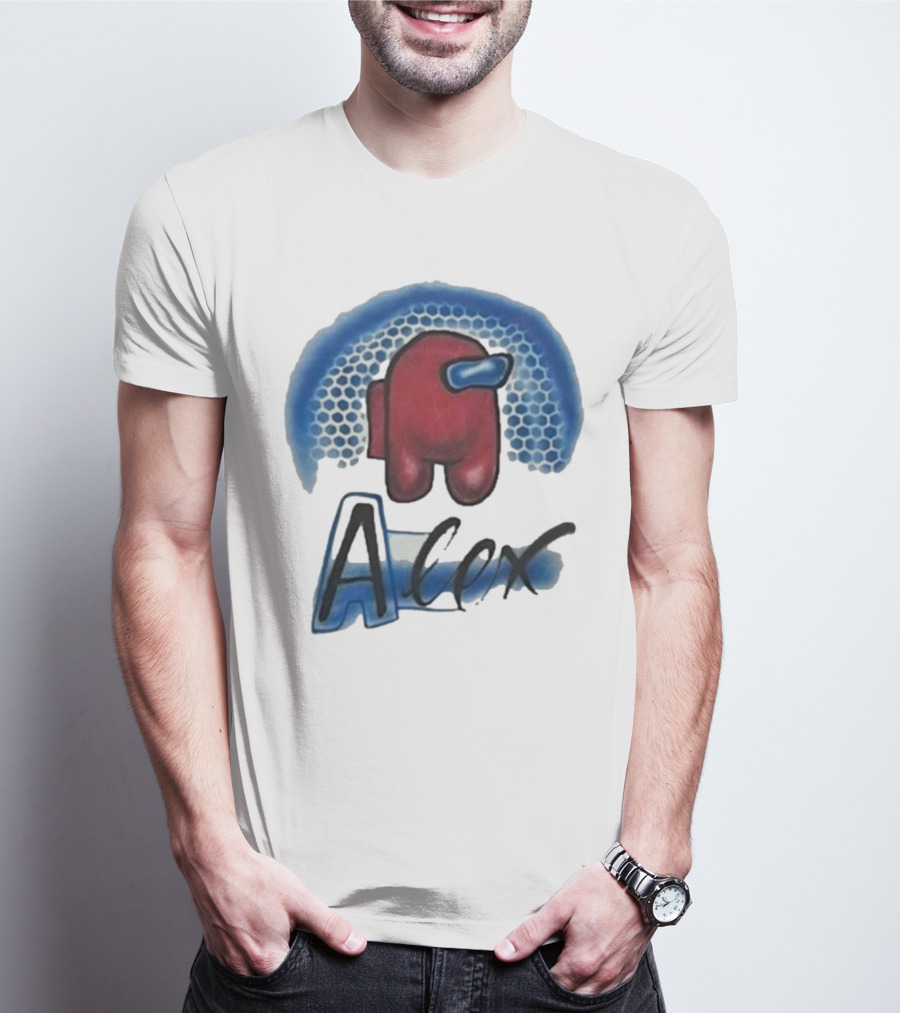 Alex Among Us Red Blue Honeycomb T-Shirt