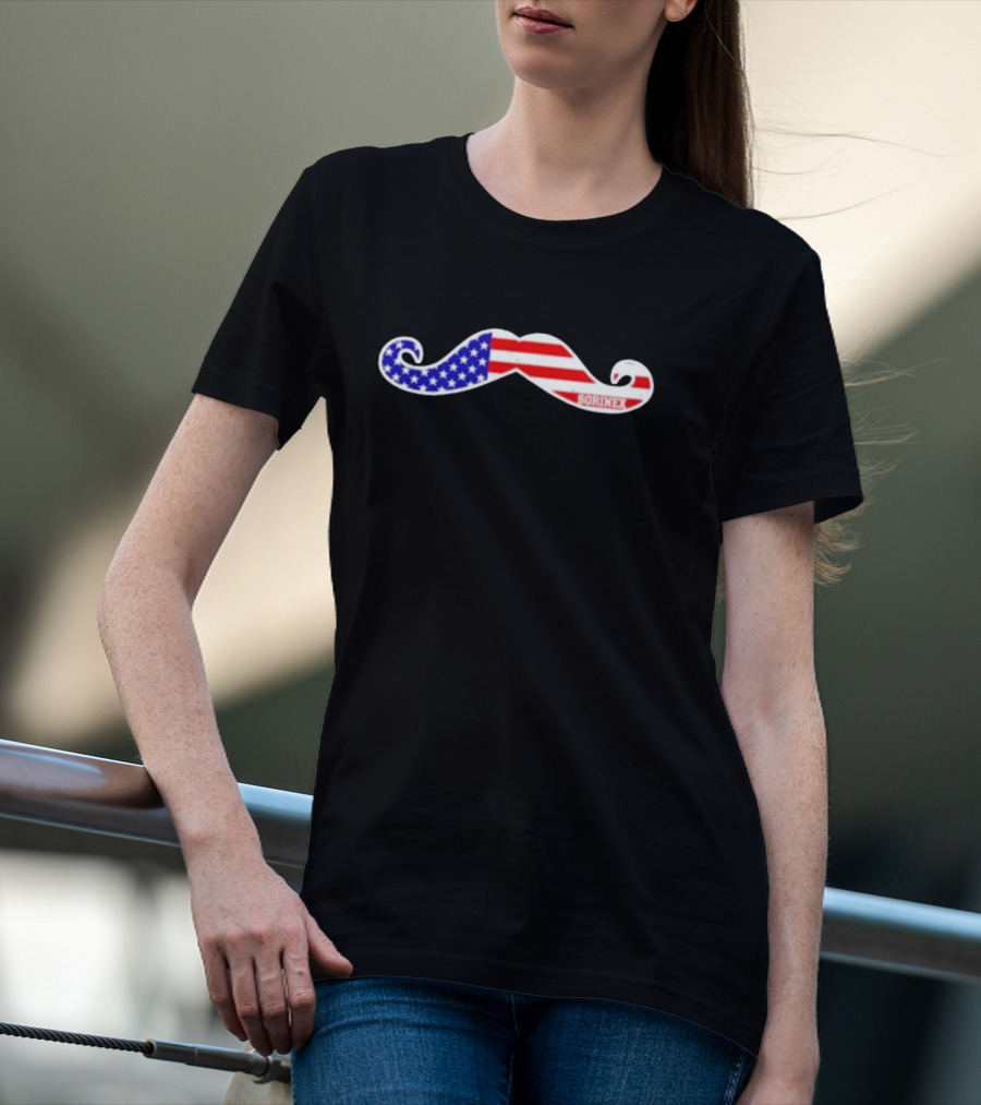 American Flag Mustache Sorinex T-Shirt