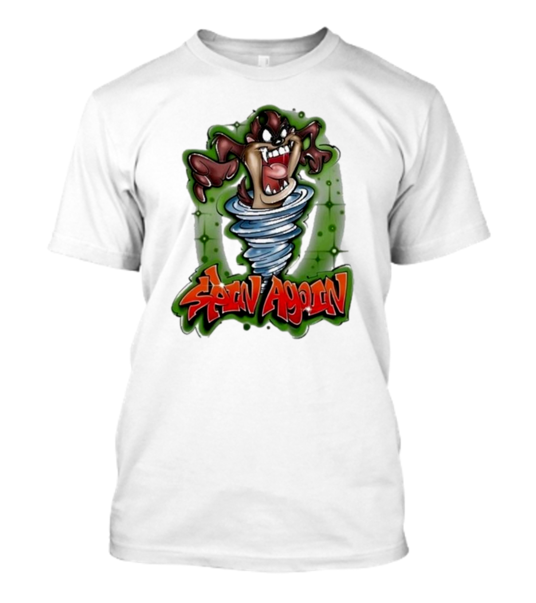 Based Savage Spin Again 2024 Taz Tornado Green Elements T-Shirt