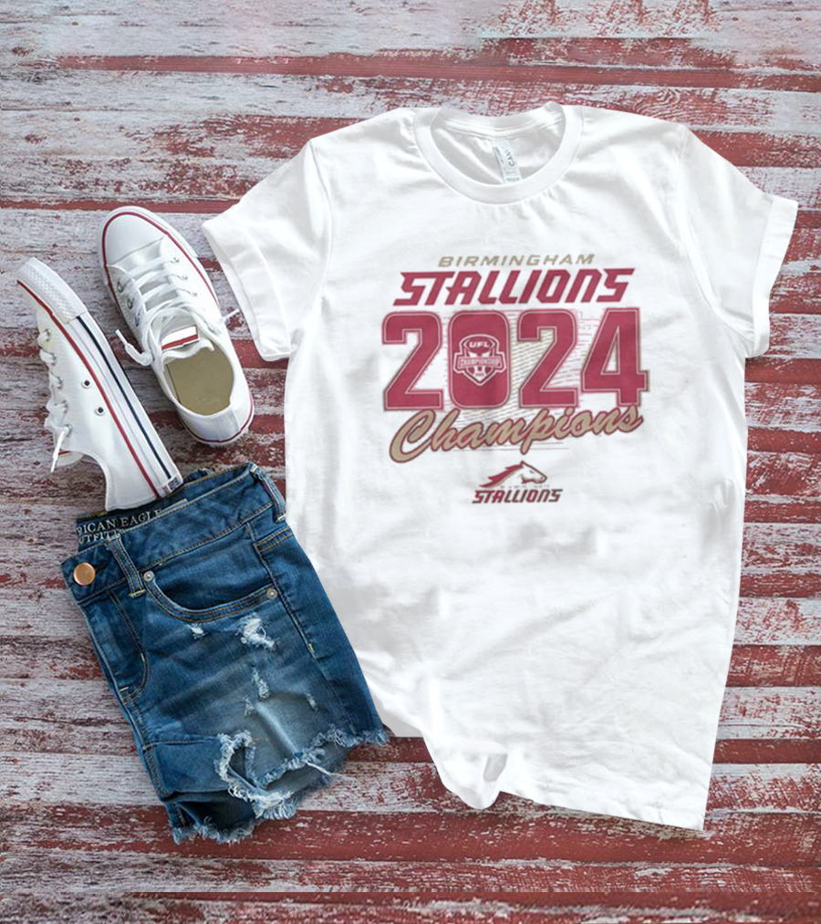 Birmingham Stallions 2024 UFL Champions Stallions T-Shirt