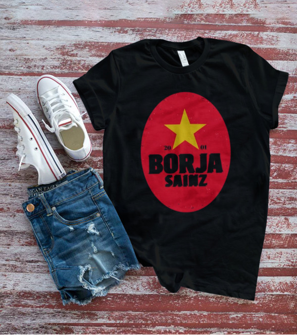 Borja Sainz 2001 Red Oval Yellow Star T-Shirt
