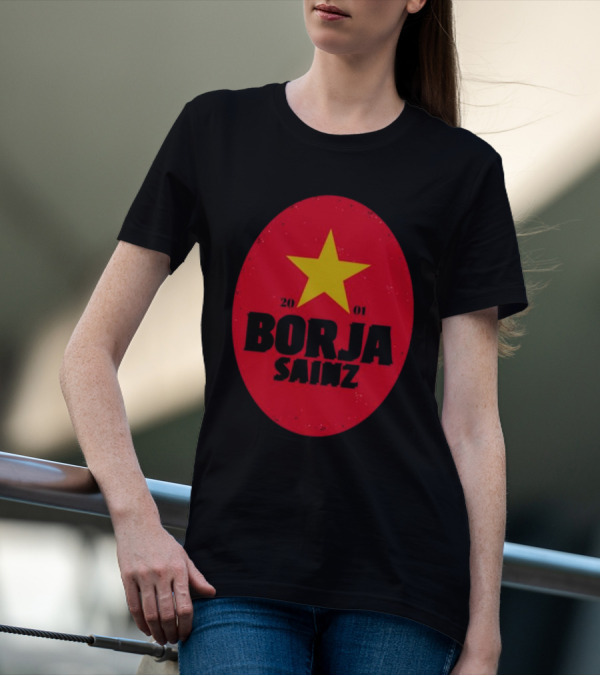 Borja Sainz 2001 Red Oval Yellow Star T-Shirt