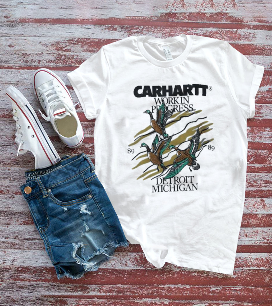 Carhartt Work In Progress Detroit Michigan 89 Ducks T-Shirt
