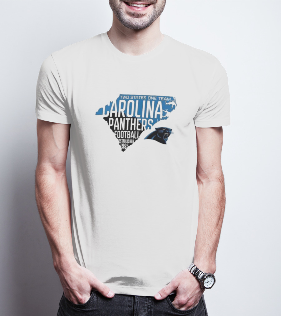 Carolina Panthers Two States One Team Football Established 1995 T-Shirt