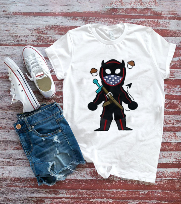 Coryxkenshin Badboyhalo Cute Cartoon Character With Sword And Muffins T-Shirt