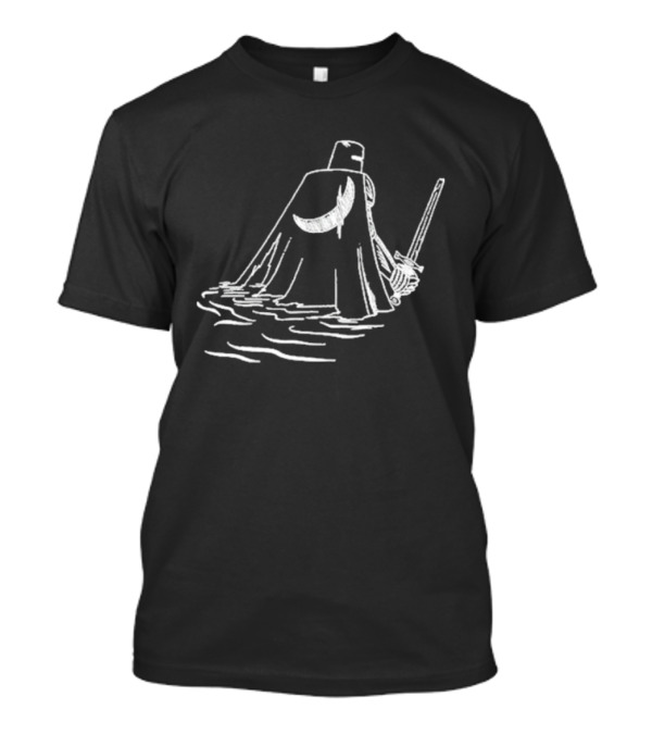 Kang Krule Moonlit Warrior Cape And Sword T-Shirt