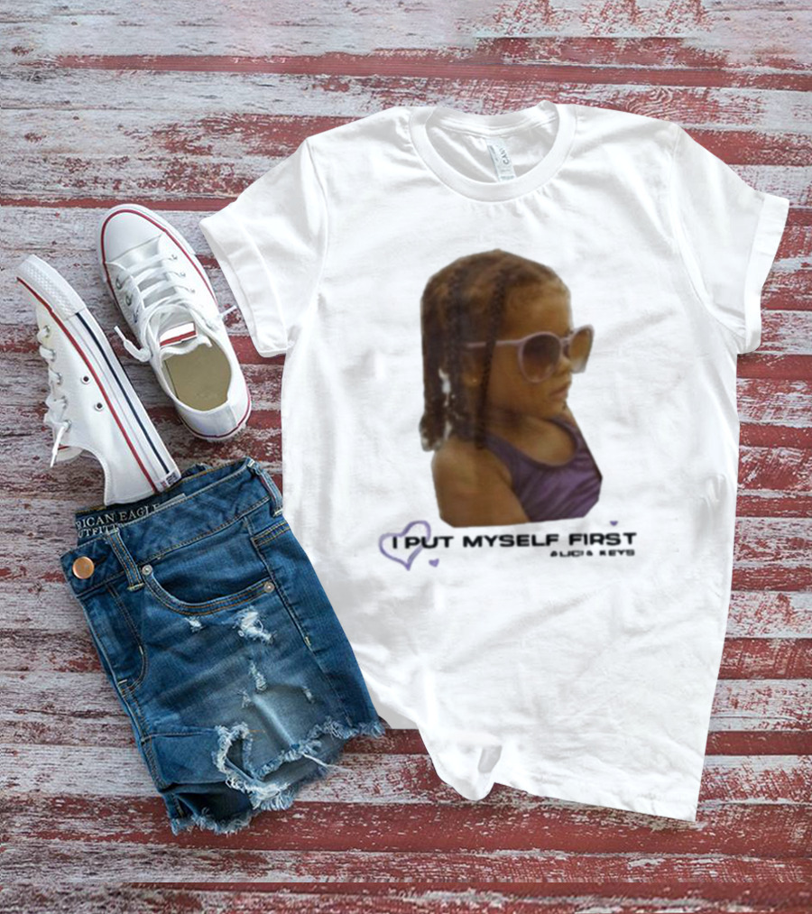 I PUT MYSELF FIRST Keys Affirmations Kid Sunglasses T-Shirt