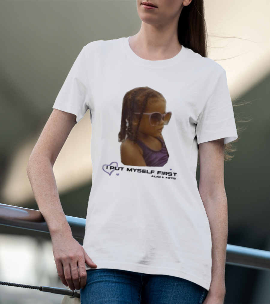 I PUT MYSELF FIRST Keys Affirmations Kid Sunglasses T-Shirt