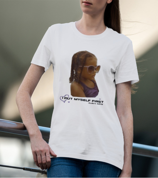 I PUT MYSELF FIRST Keys Affirmations Kid Sunglasses T-Shirt