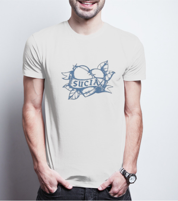 Sucia Heart Banner Tattoo Design Raglan T-Shirt