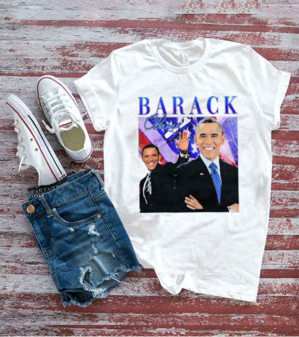 BARACK Obama Smiling Pose With Patriotic Background T-Shirt