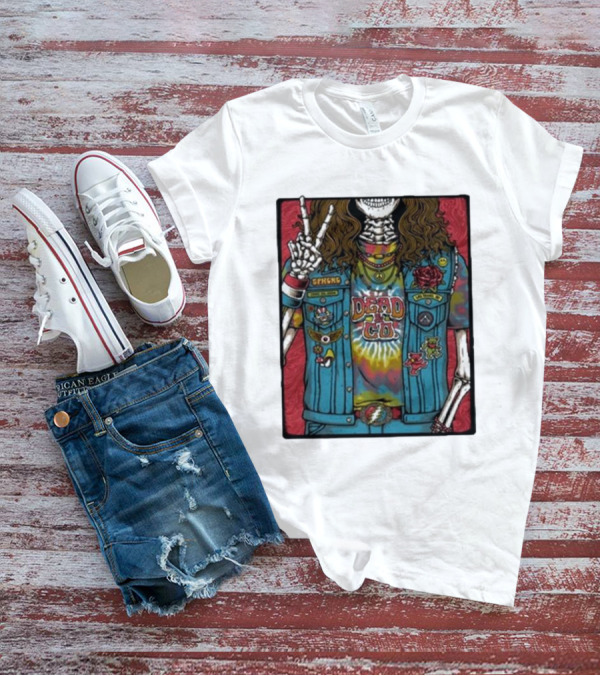 Dead And Co Las Vegas June 20 2024 Tie-Dye Skeleton Peacemakers T-Shirt