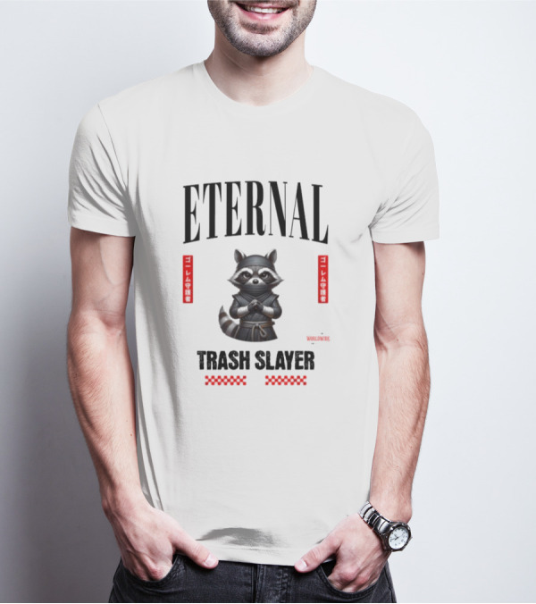 Eternal Trash Slayer Worldwide Raccoon Ninja T-Shirt