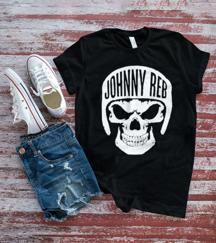 Johnny Reb Skull Helmet Classic T-Shirt