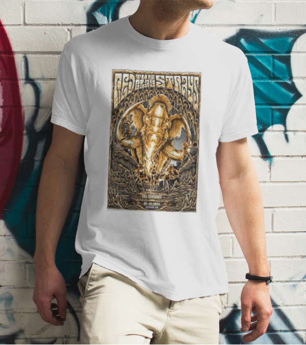 Red Clay Strays Pelham TN 06-22-2024 Tour Featuring Winged Mammoth T-Shirt