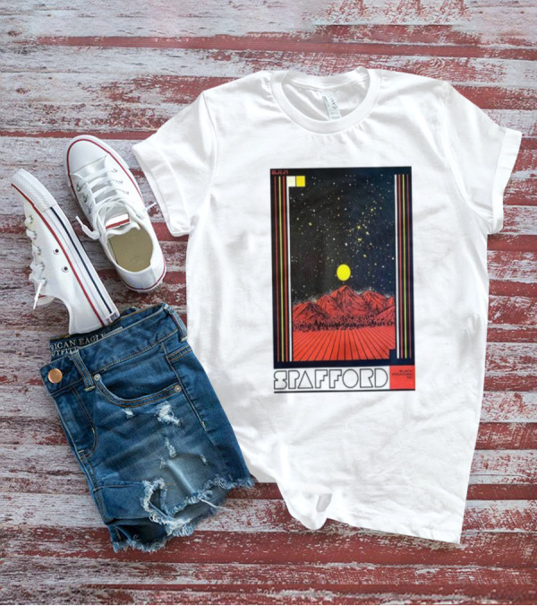 Spafford June 22 2024 Pisgah Brewing Company Black Mountain NC Retro Cosmic Mountain Scene T-Shirt