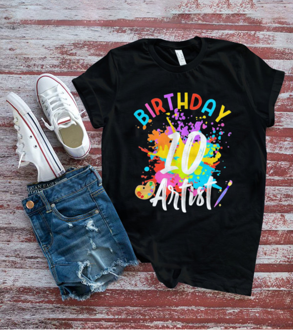 Birthday 10 Artist Painting Party T-Shirt