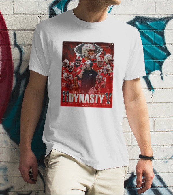 Birmingham Stallions Dynasty 3-Time Champs Back-to-Back-to-Back Spring Football Championships 2022-2023-2024 T-Shirt
