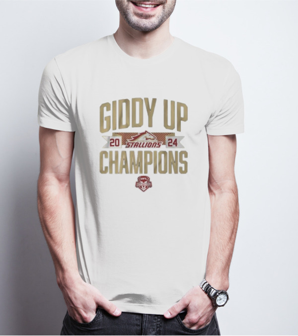 Giddy Up Champions Birmingham Stallions UFL Championship T-Shirt