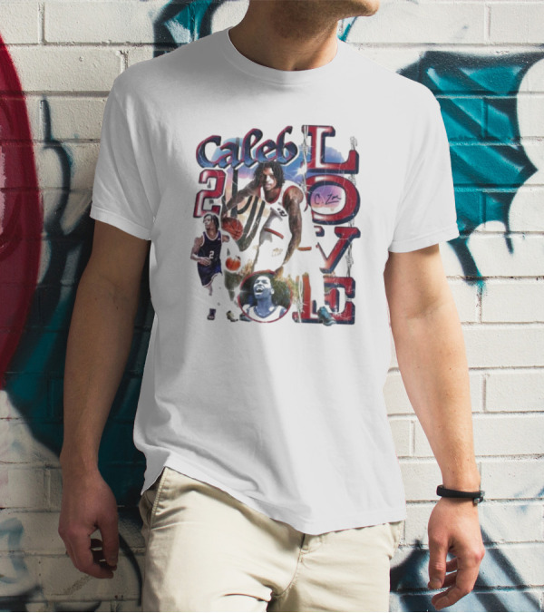 Caleb Love 2 Basketball Signature Jersey Dunk Champion Image T-Shirt