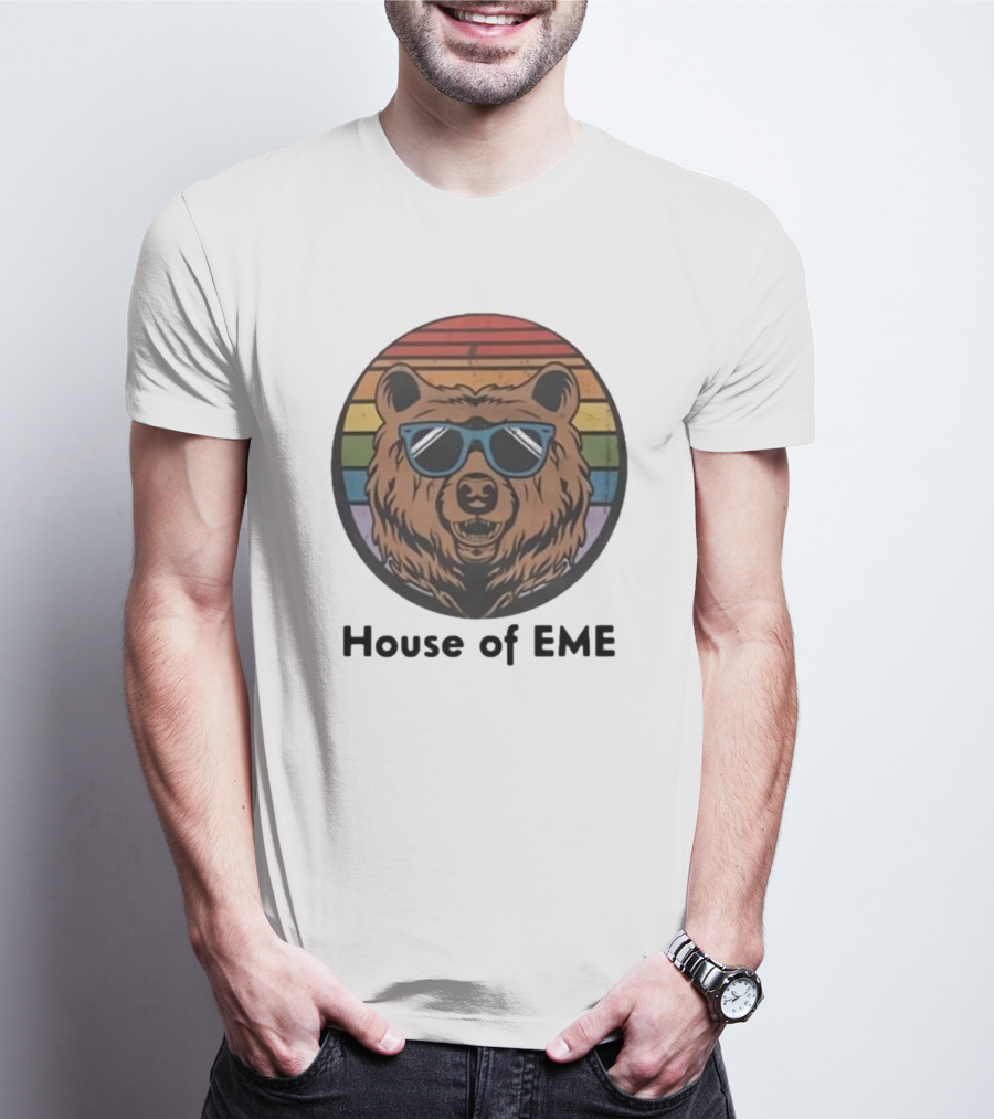 House Of EME Rainbow Bear With Sunglasses T-Shirt