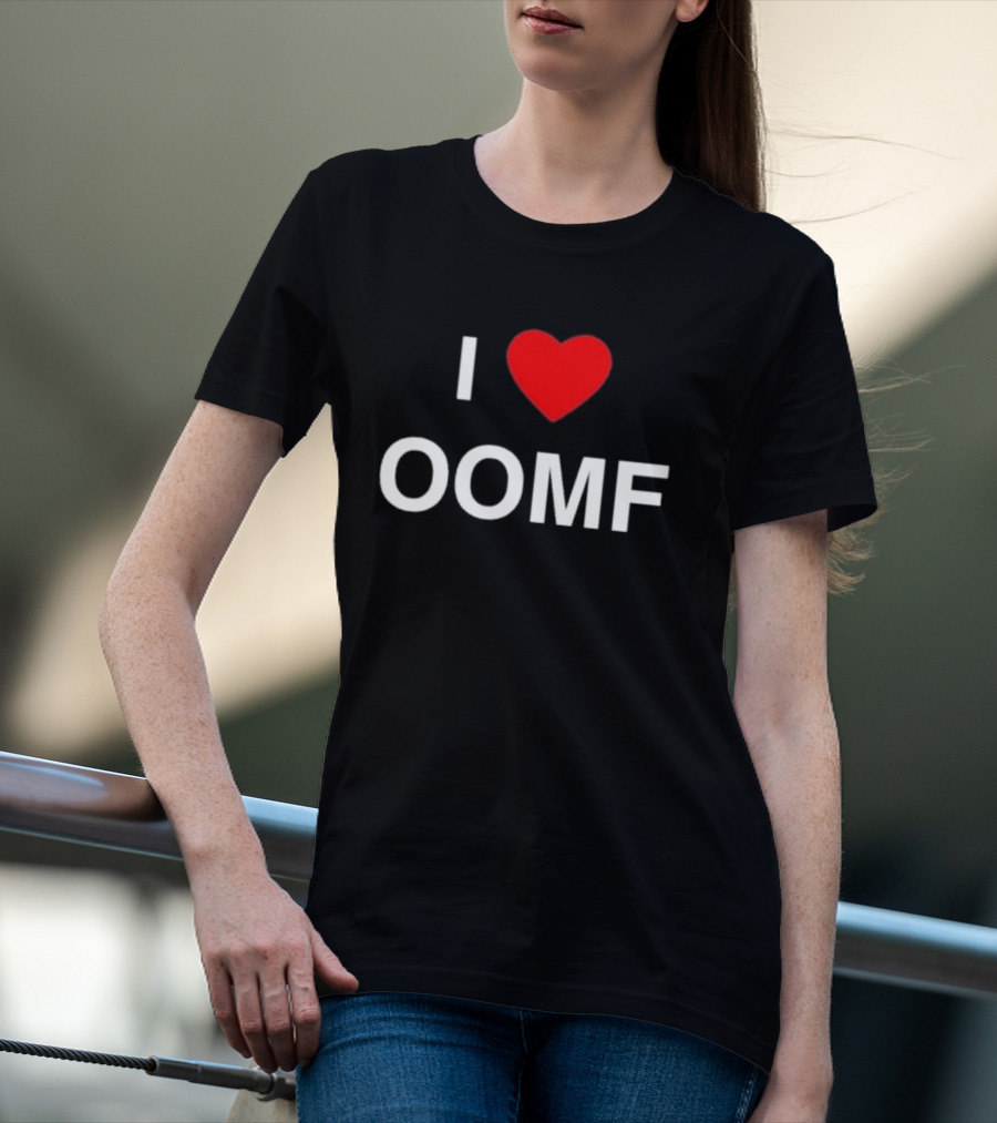 I Heart Oomf Bold Block Letters Red Heart T-Shirt