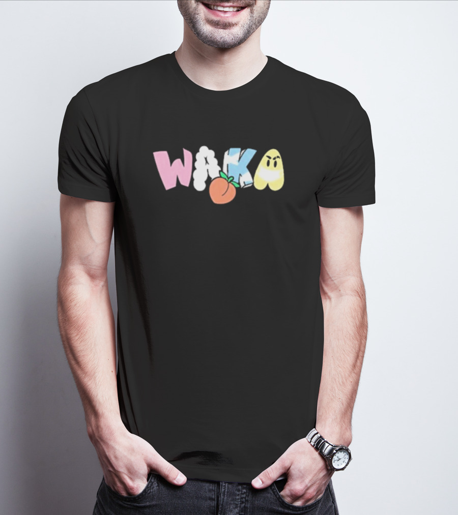Willito Waka Kulo Y Tetas Peach Emoji Playful Text T-Shirt