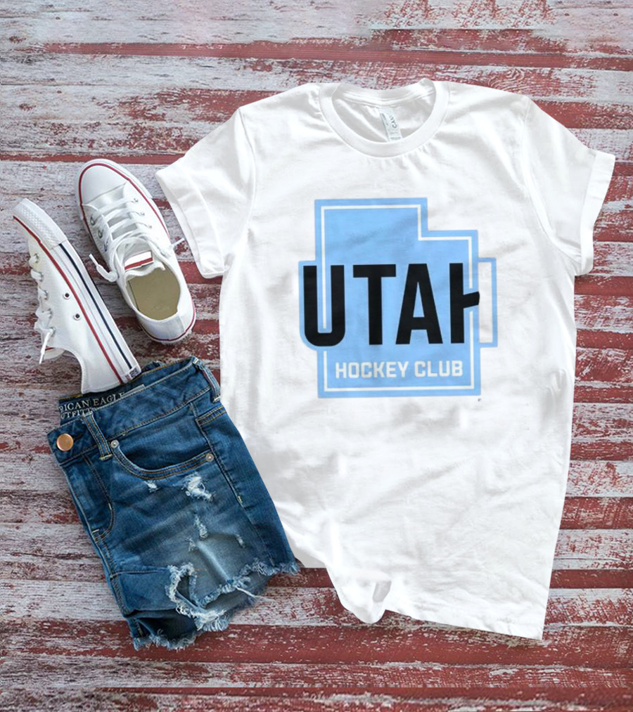 Utah Hockey Club Logo With State Outline T-Shirt