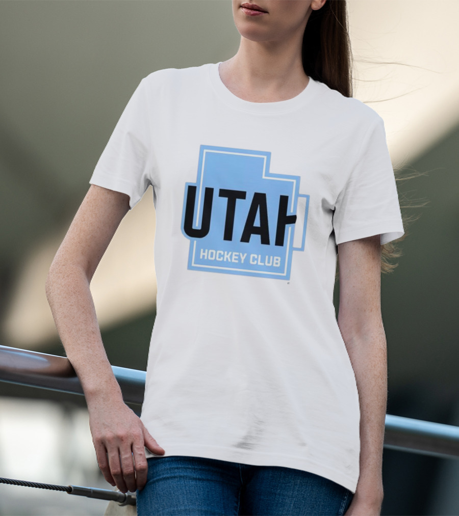 Utah Hockey Club Logo With State Outline T-Shirt