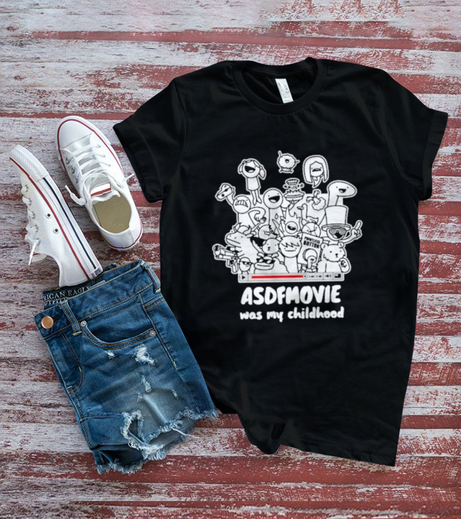 Sharkrobot ASDFMovie Characters Nostalgia Childhood Collection T-Shirt