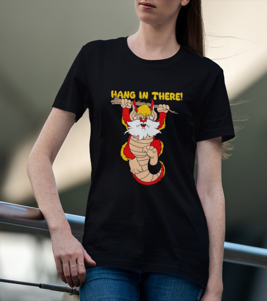 Hang In There Snarf Hanging On Tree Branch T-Shirt