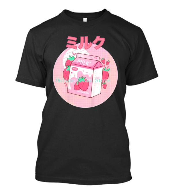 Strawberry Pink Milk Carton 90s ミルク Online Store T-Shirt