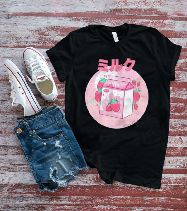 Strawberry Pink Milk Carton 90s ミルク Online Store T-Shirt
