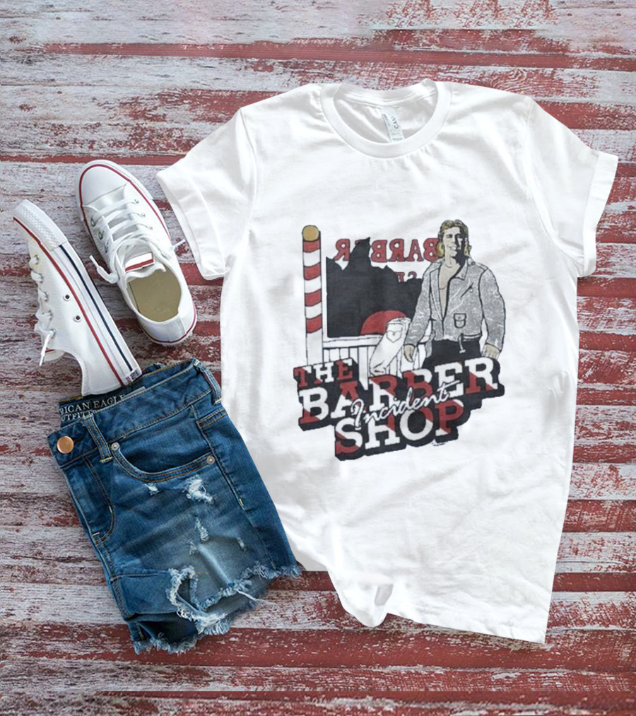 The Barber Shop Incident With Barber Pole Icon And Figure T-Shirt