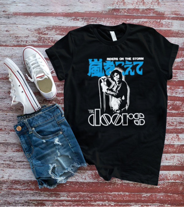 The Doors Riders On The Storm Japanese Text With Iconic Band Member T-Shirt