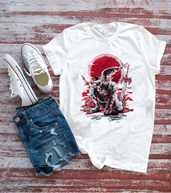 Wax And Wane Paulo Gazola Blood Moon Warrior Blade T-Shirt