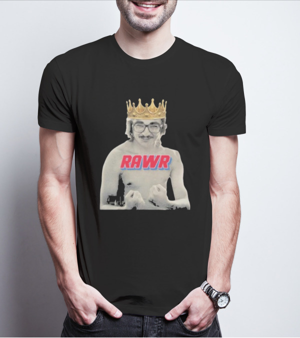 RAWR Young Greg Cote Wearing Crown T-Shirt