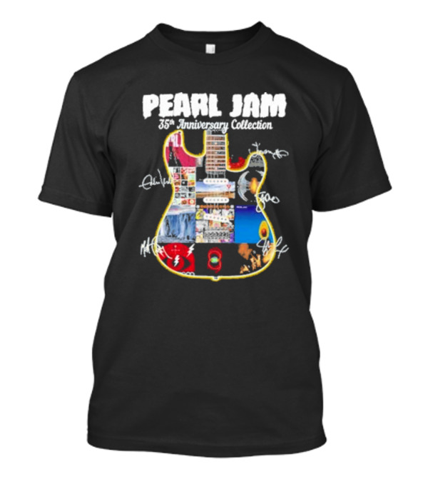 Pearl Jam 35th Anniversary Collection Guitar Signatures T-Shirt