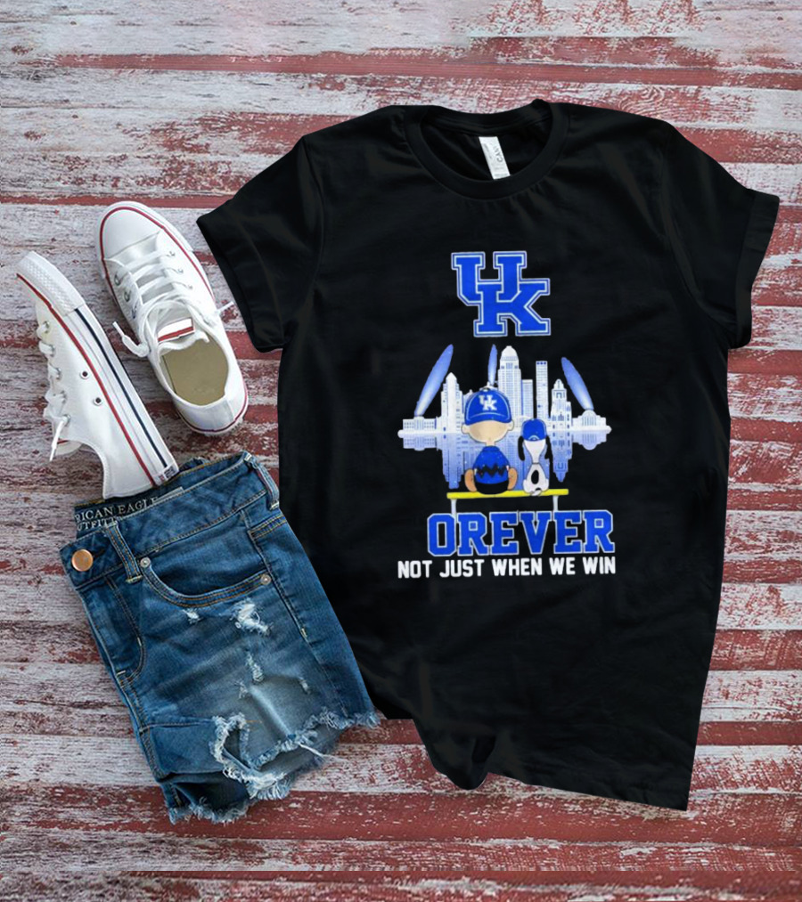 Snoopy And Charlie Brown UK Wildcats Forever Not Just When We Win T-Shirt