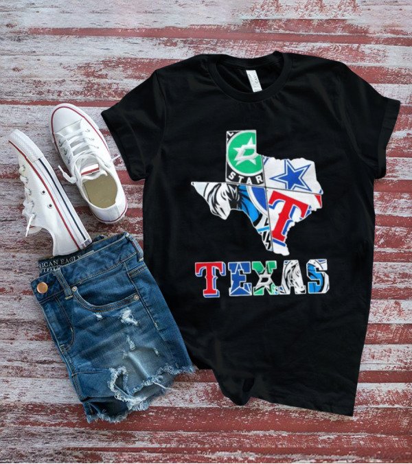 Texas Dallas Cowboys Stars Rangers Mavericks Sports Team T-Shirt