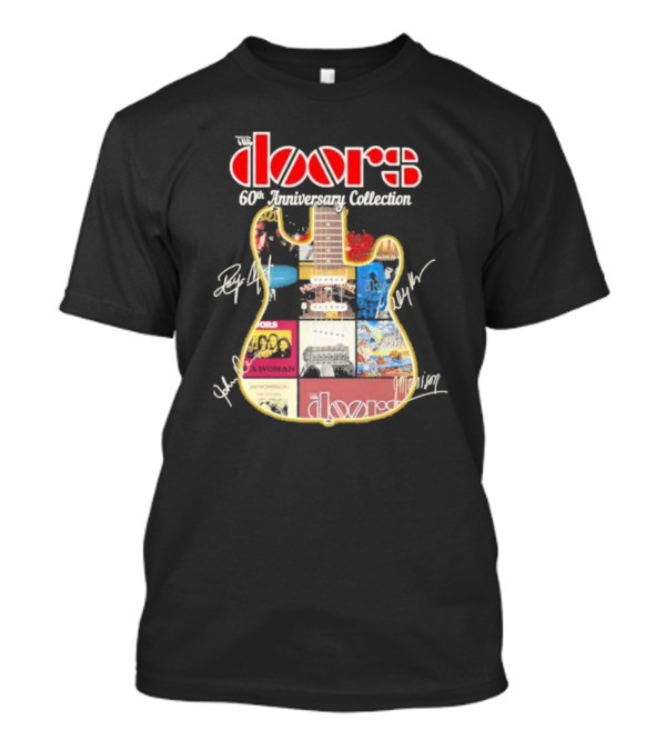 The Doors 60th Anniversary Collection Guitar Collage Signatures T-Shirt