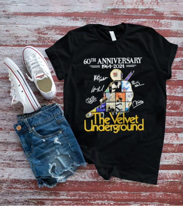 The Velvet Underground 60th Anniversary 1964-2024 Signatures Album Collage T-Shirt