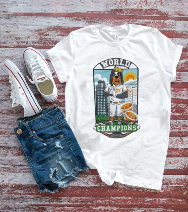 Old Row TN Baseball World Champions Dog In Crown T-Shirt
