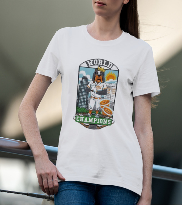 Old Row TN Baseball World Champions Dog In Crown T-Shirt