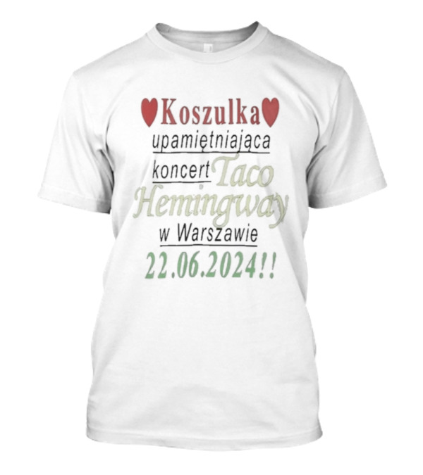 Koszulka Upamiętniająca Koncert Taco Hemingway W Warszawie 22.06.2024 T-Shirt