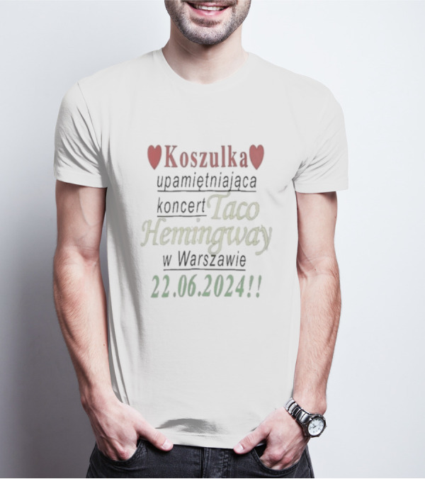 Koszulka Upamiętniająca Koncert Taco Hemingway W Warszawie 22.06.2024 T-Shirt