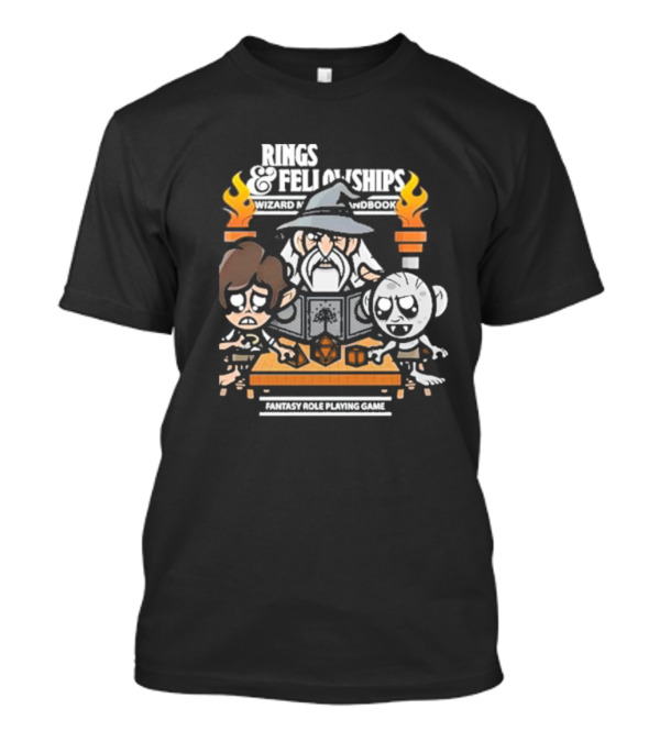 Rings And Fellowships Wizard Magic Handbook Fantasy Role Playing Game T-Shirt