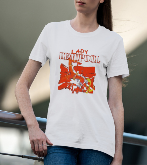 Rob Liefeld Lady Deadpool T-Shirt