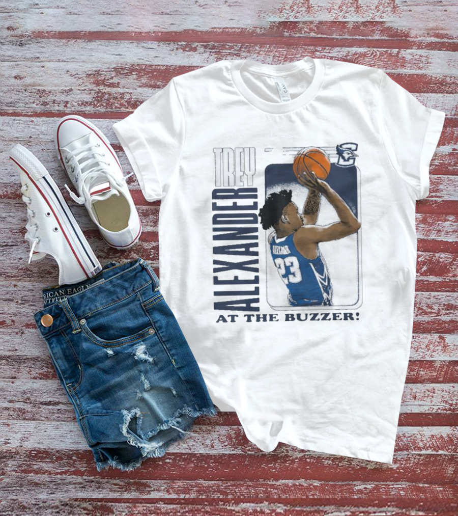 Trey Alexander 23 At The Buzzer Basketball Creighton Bluejays T-Shirt