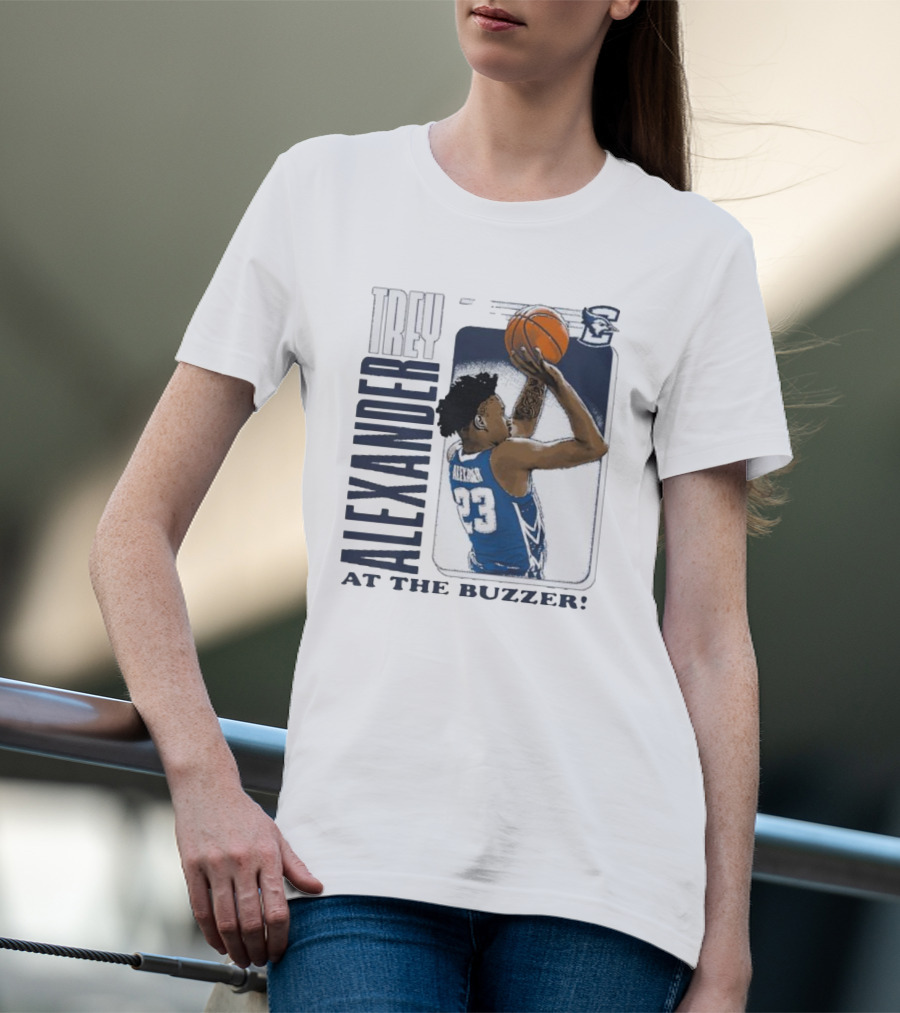 Trey Alexander 23 At The Buzzer Basketball Creighton Bluejays T-Shirt